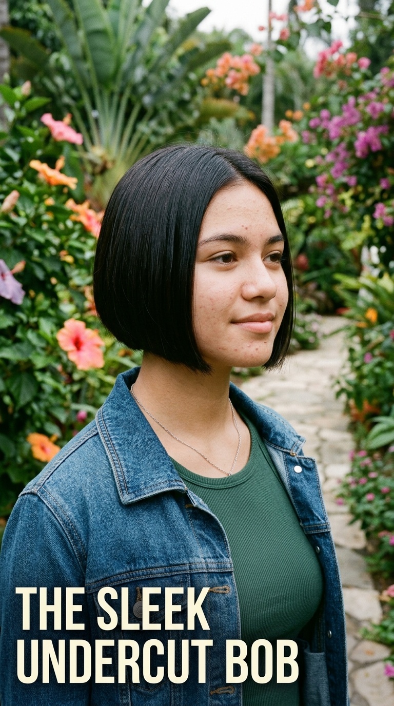 The Sleek Undercut Bob