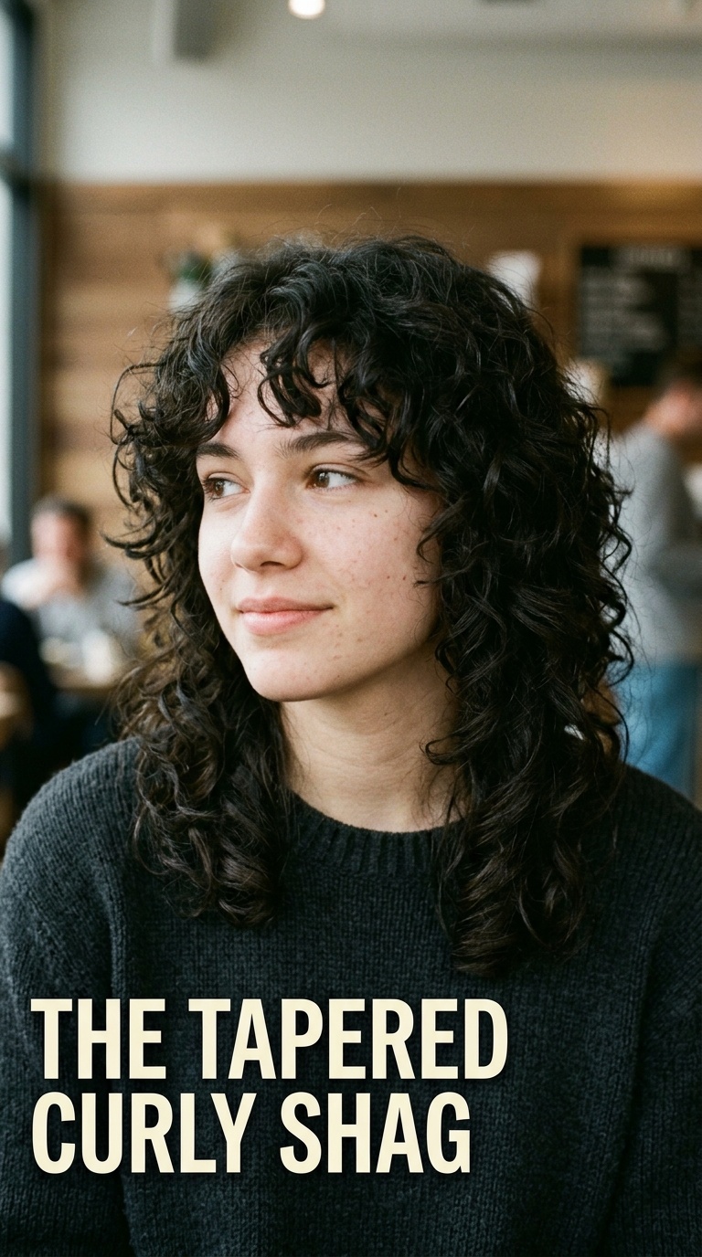The Tapered Curly Shag