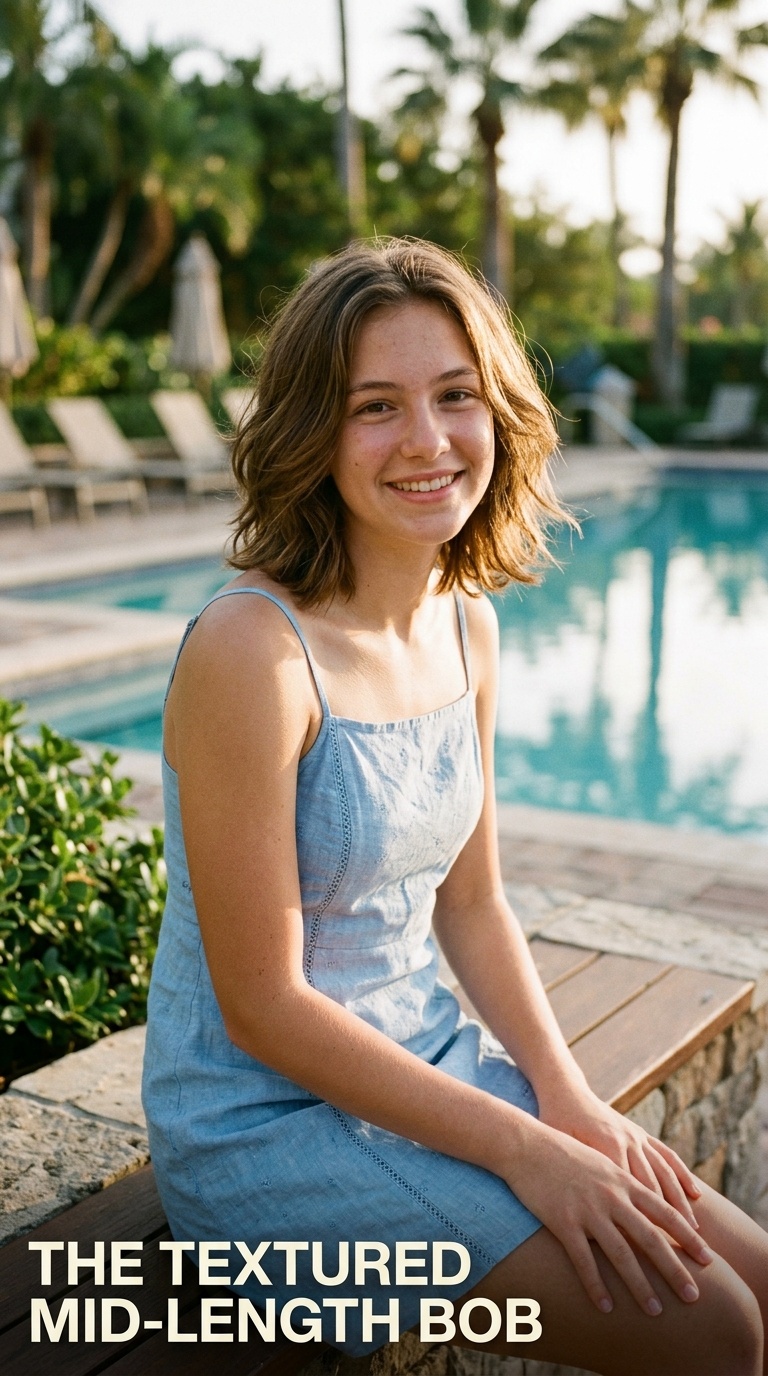 The Textured Mid-Length Bob