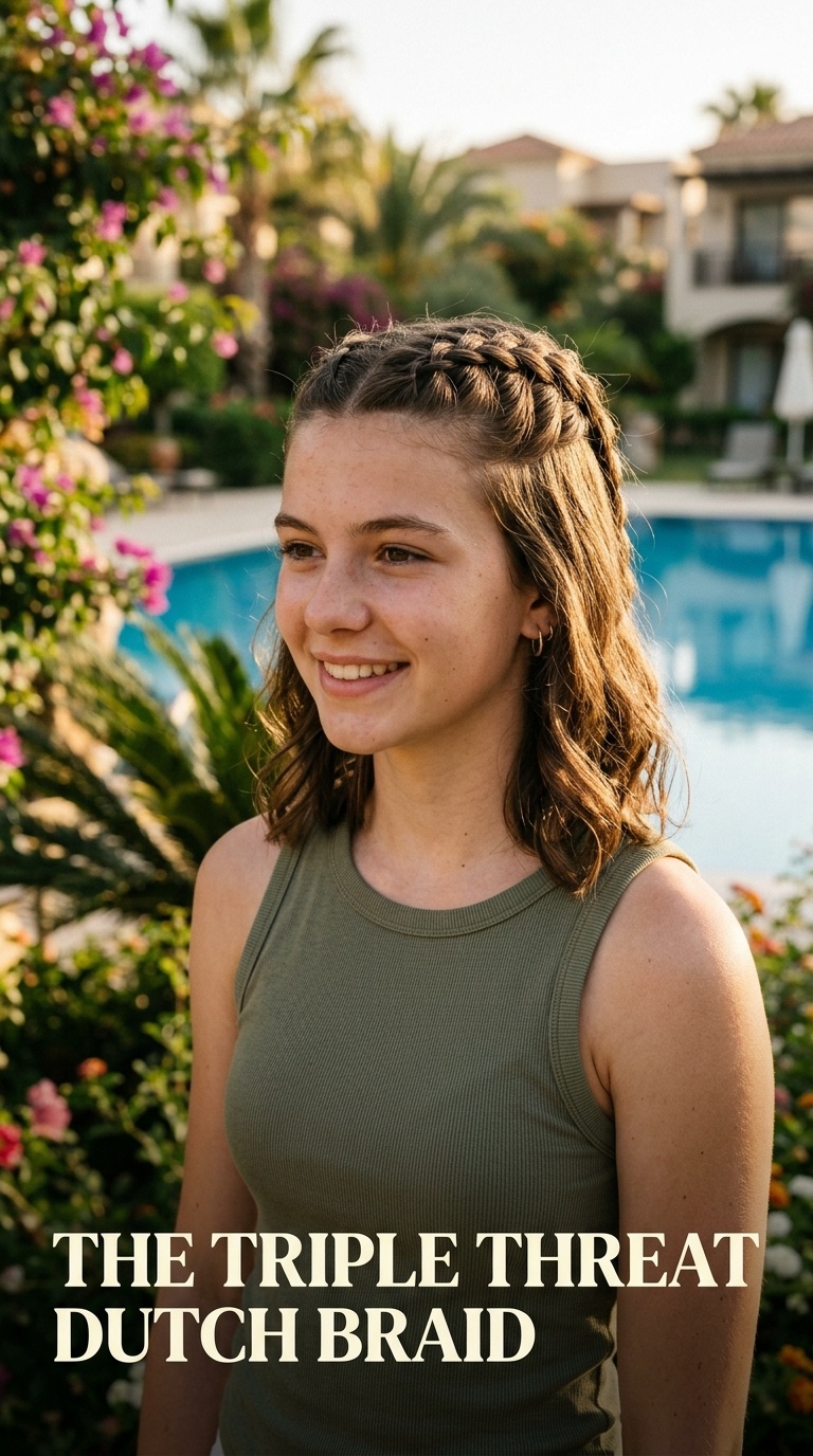 The Triple Threat Dutch Braid
