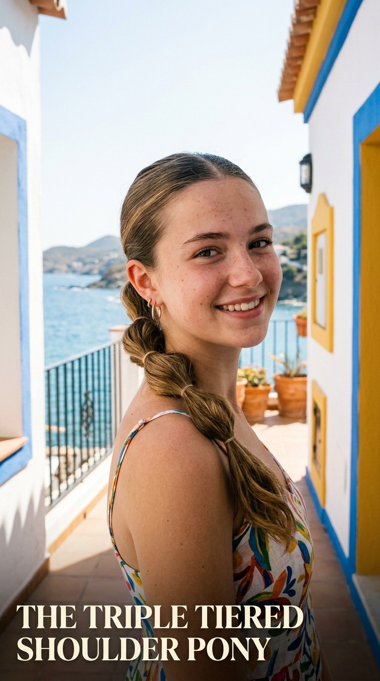 The Triple Tiered Shoulder Pony
