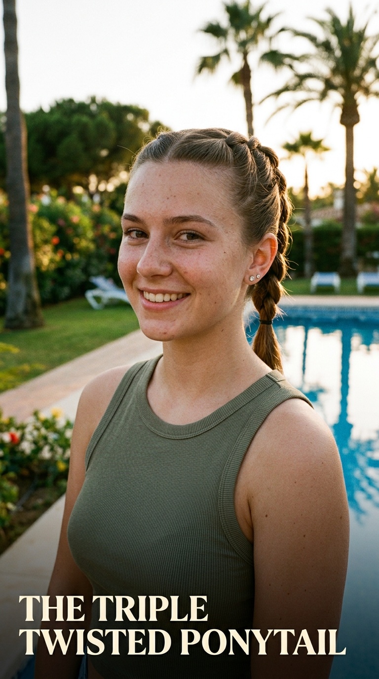 The Triple Twisted Ponytail