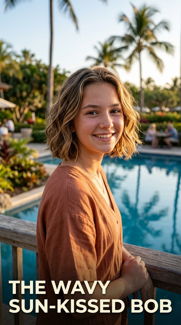 The Wavy Sun-Kissed Bob