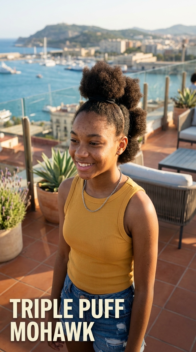 Triple Puff Mohawk