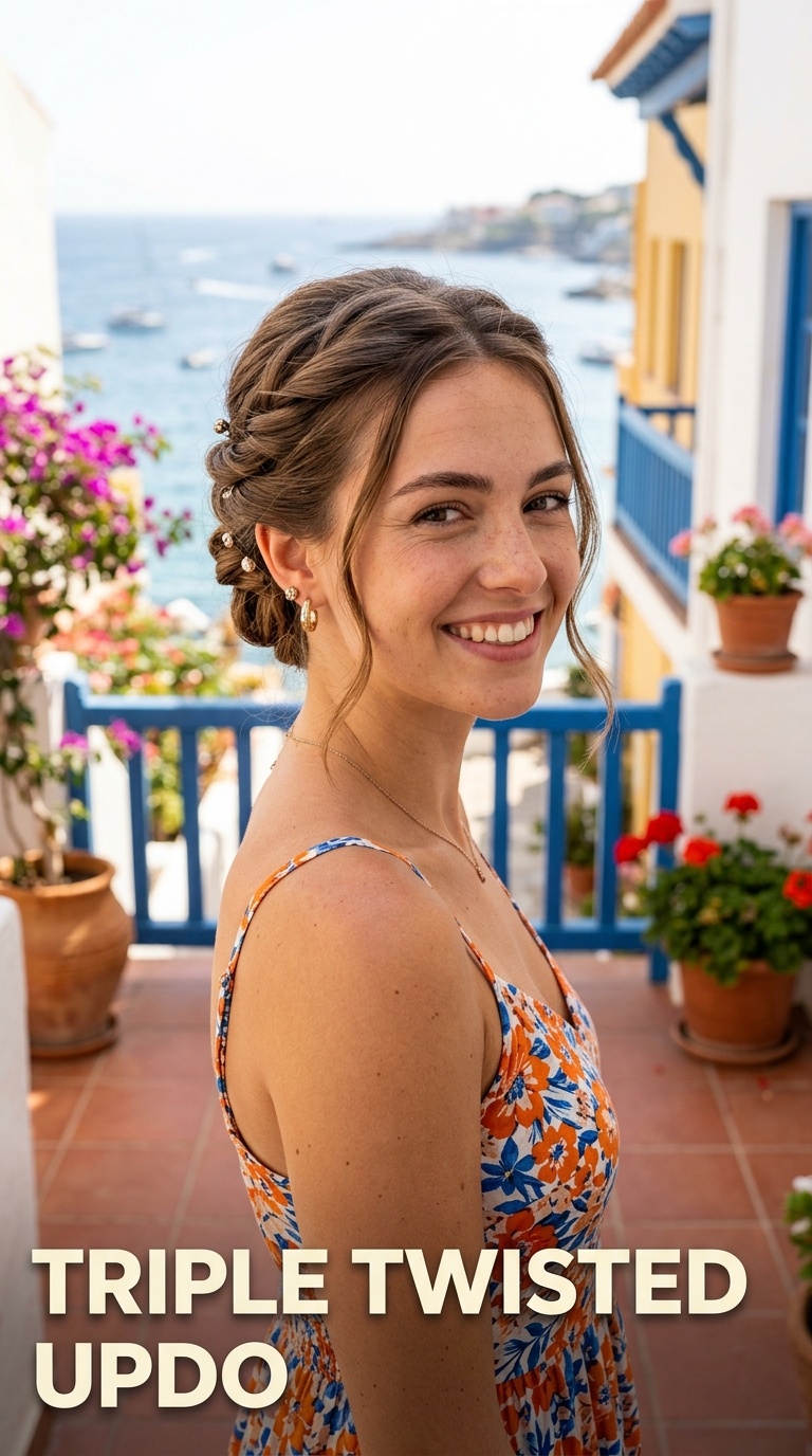 Triple Twisted Updo