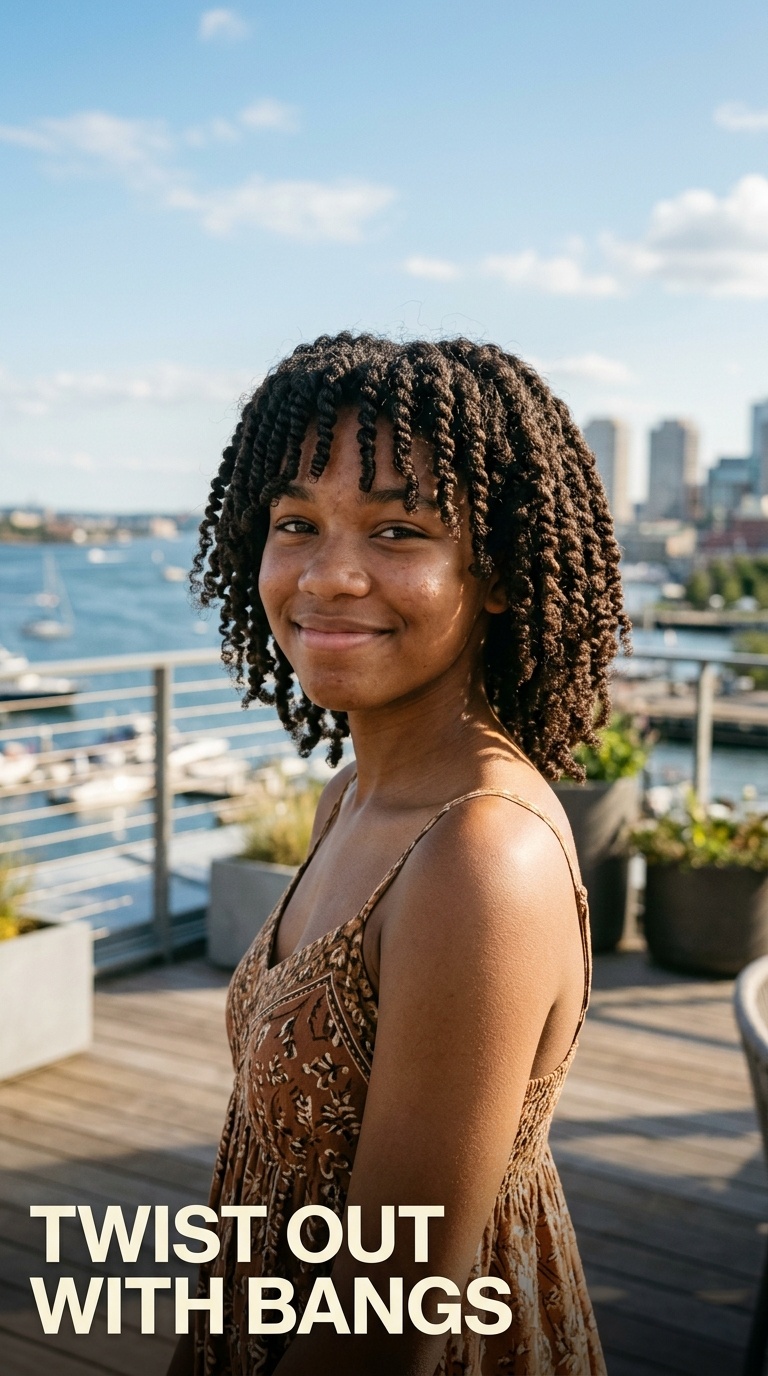 Twist Out with Bangs