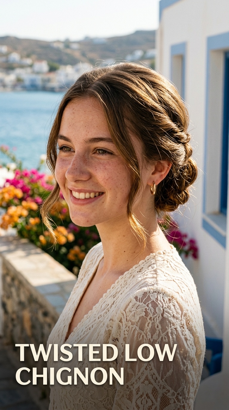 Twisted Low Chignon