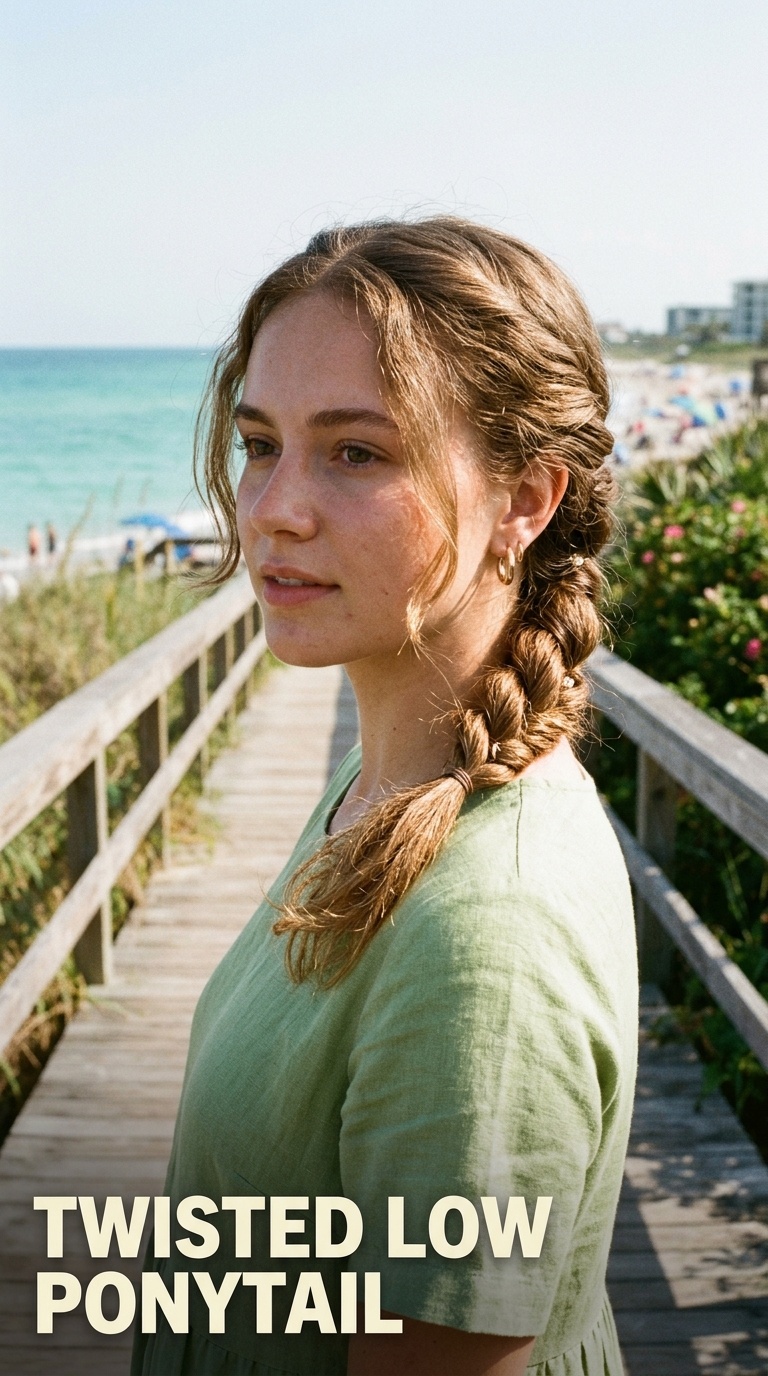 Twisted Low Ponytail