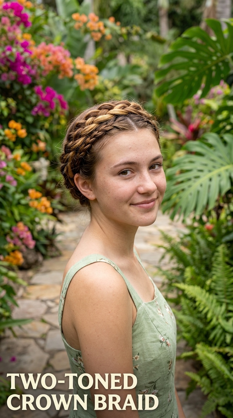 Two-Toned Crown Braid