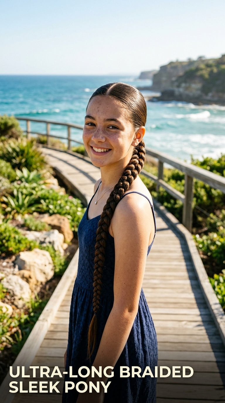 Ultra-Long Braided Sleek Pony