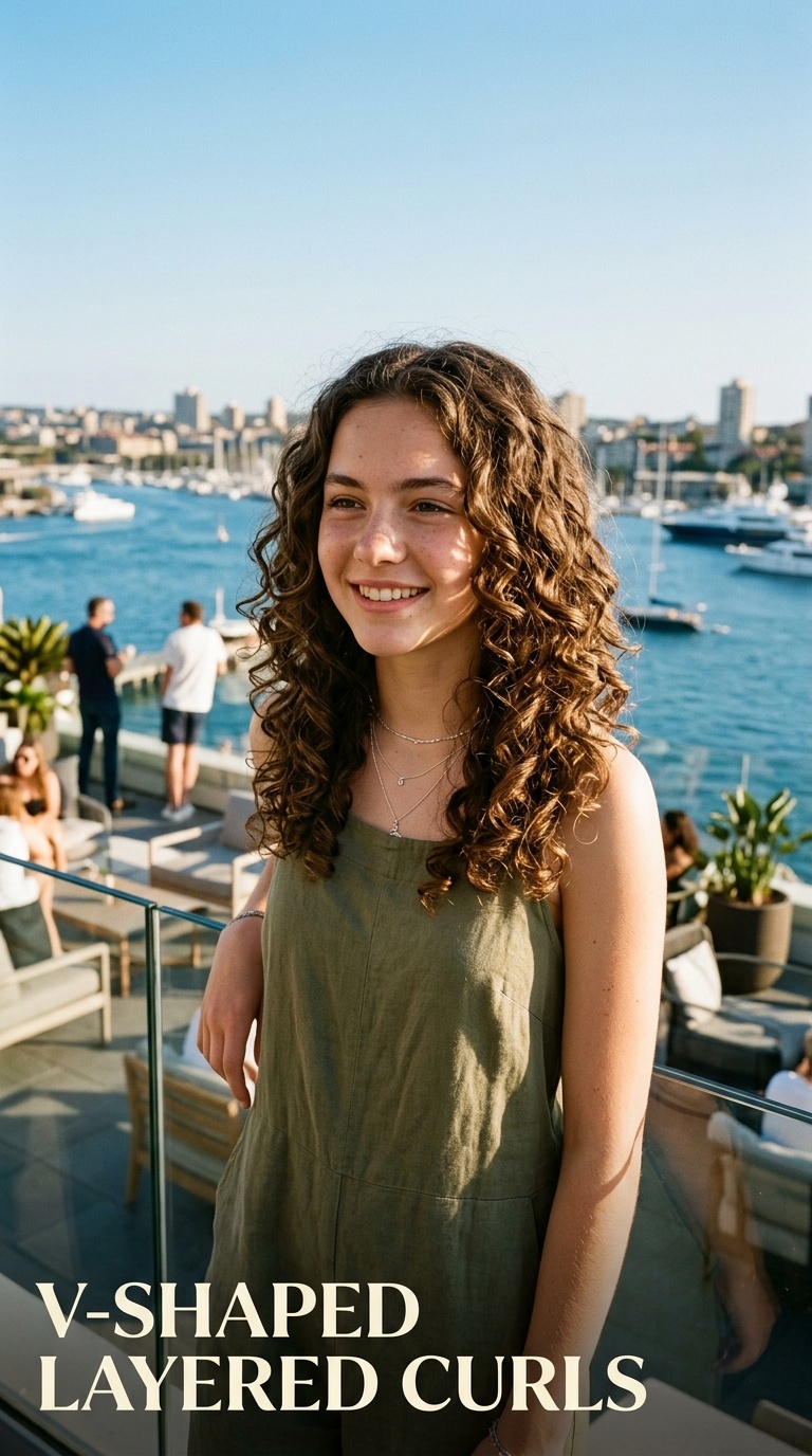 V-Shaped Layered Curls
