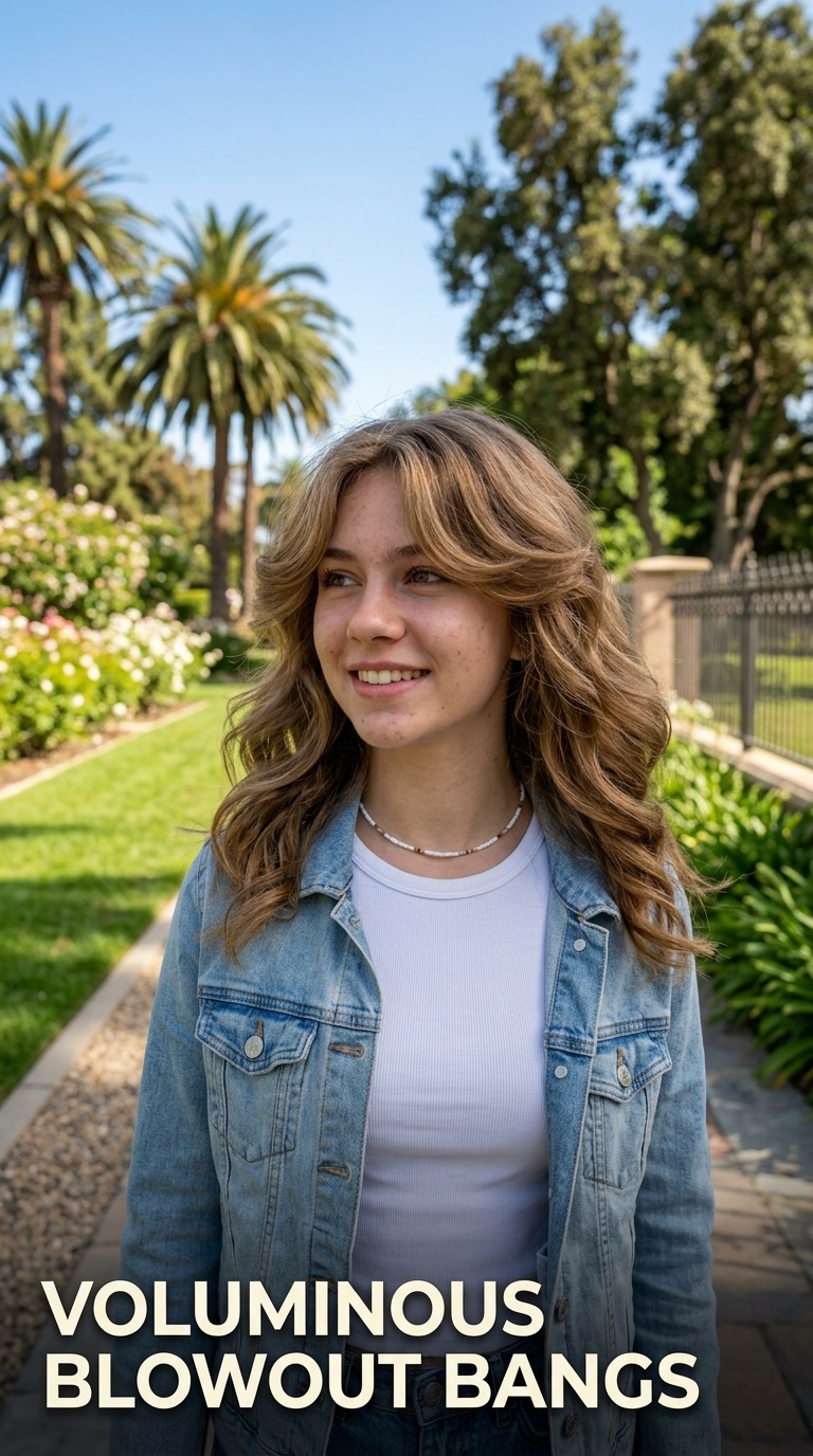 Voluminous Blowout Bangs