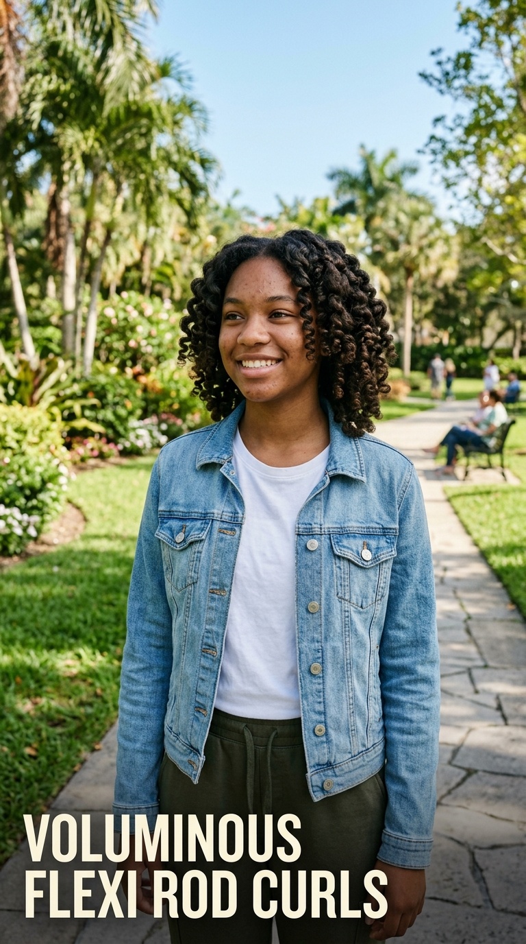 Voluminous Flexi Rod Curls