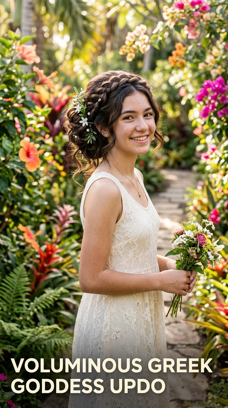 Voluminous Greek Goddess Updo