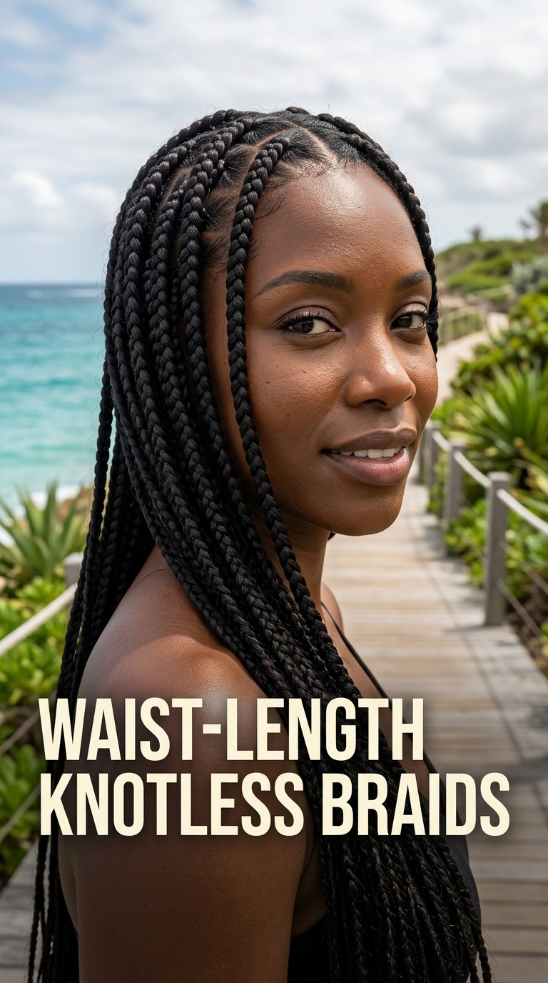 Waist-Length Knotless Braids