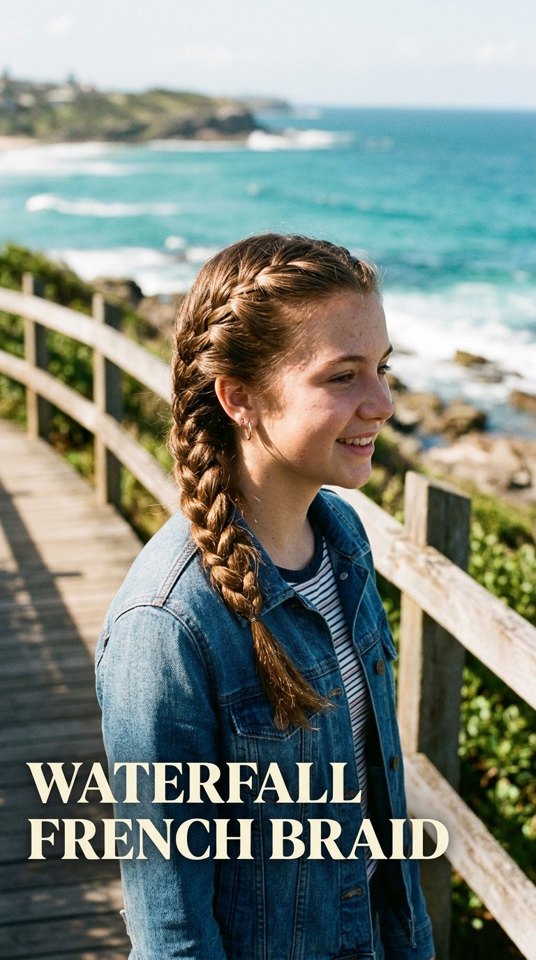 Waterfall French Braid