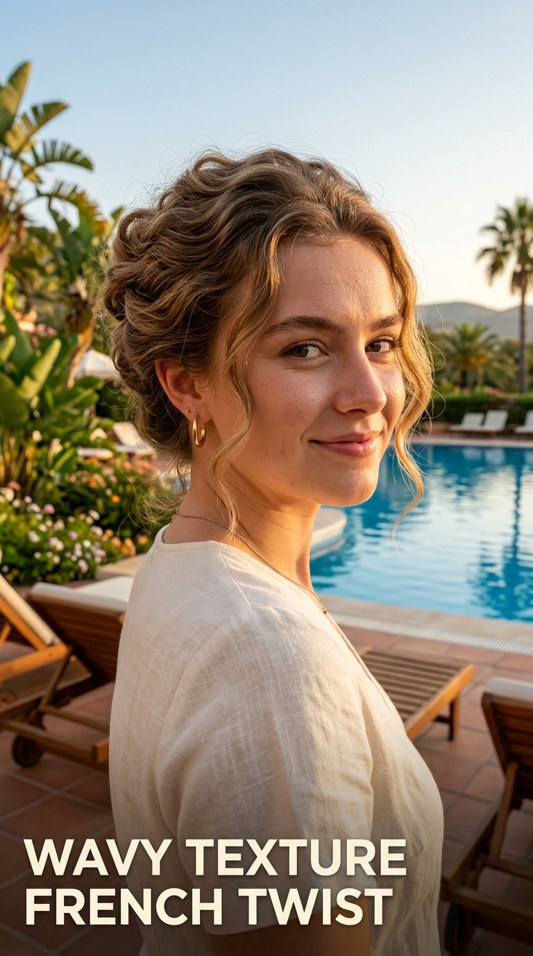 Wavy Texture French Twist