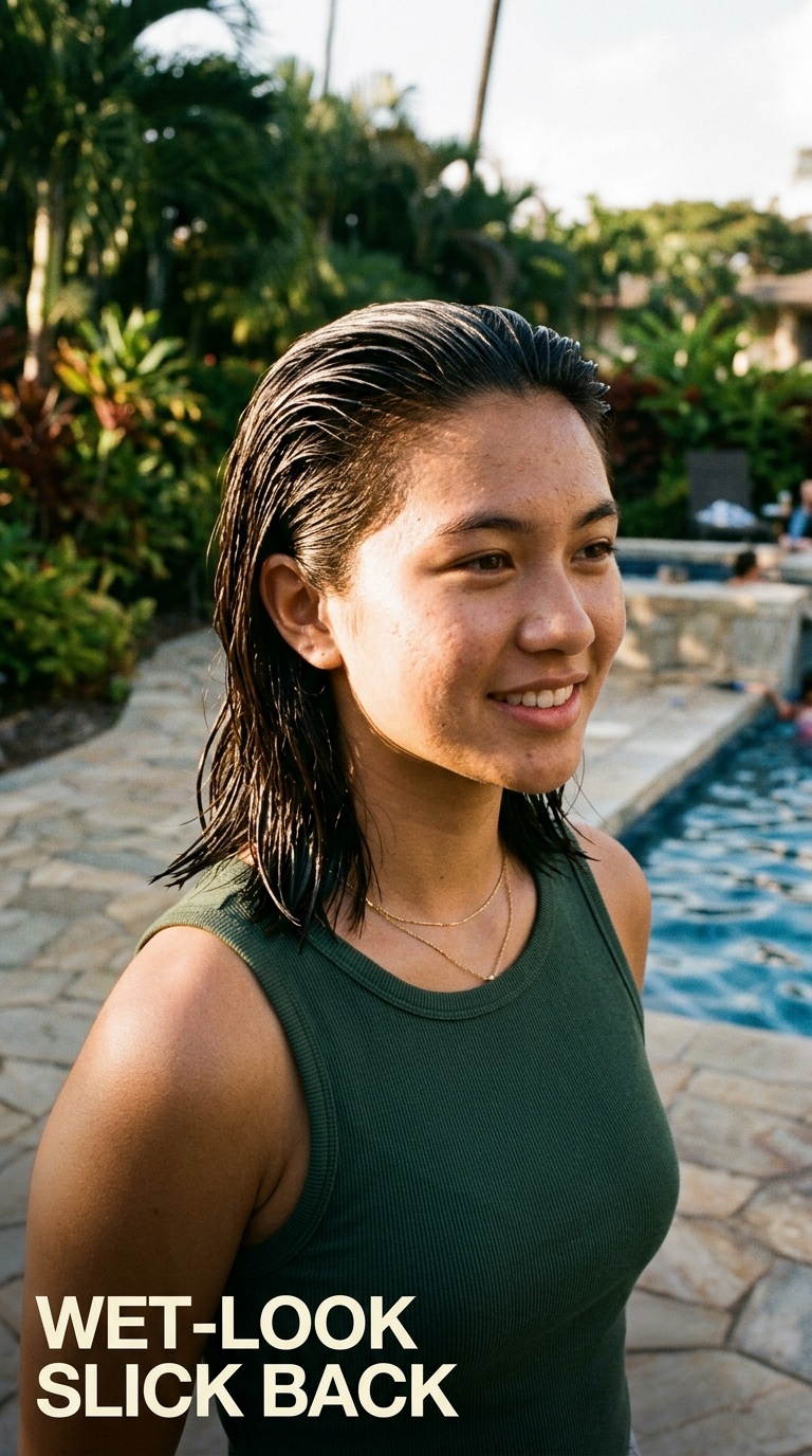 Wet-Look Slick Back