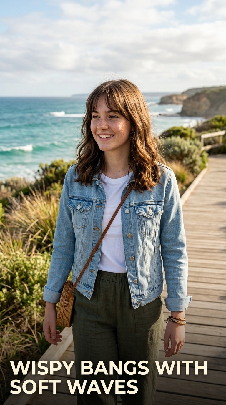 Wispy Bangs with Soft Waves