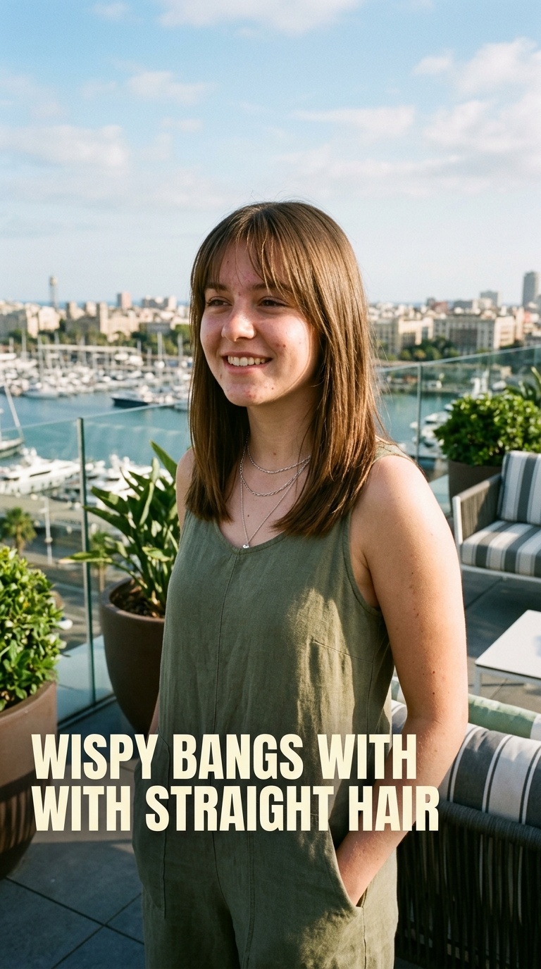 Wispy Bangs with Straight Hair