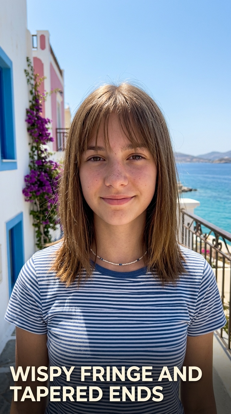 Wispy Fringe and Tapered Ends