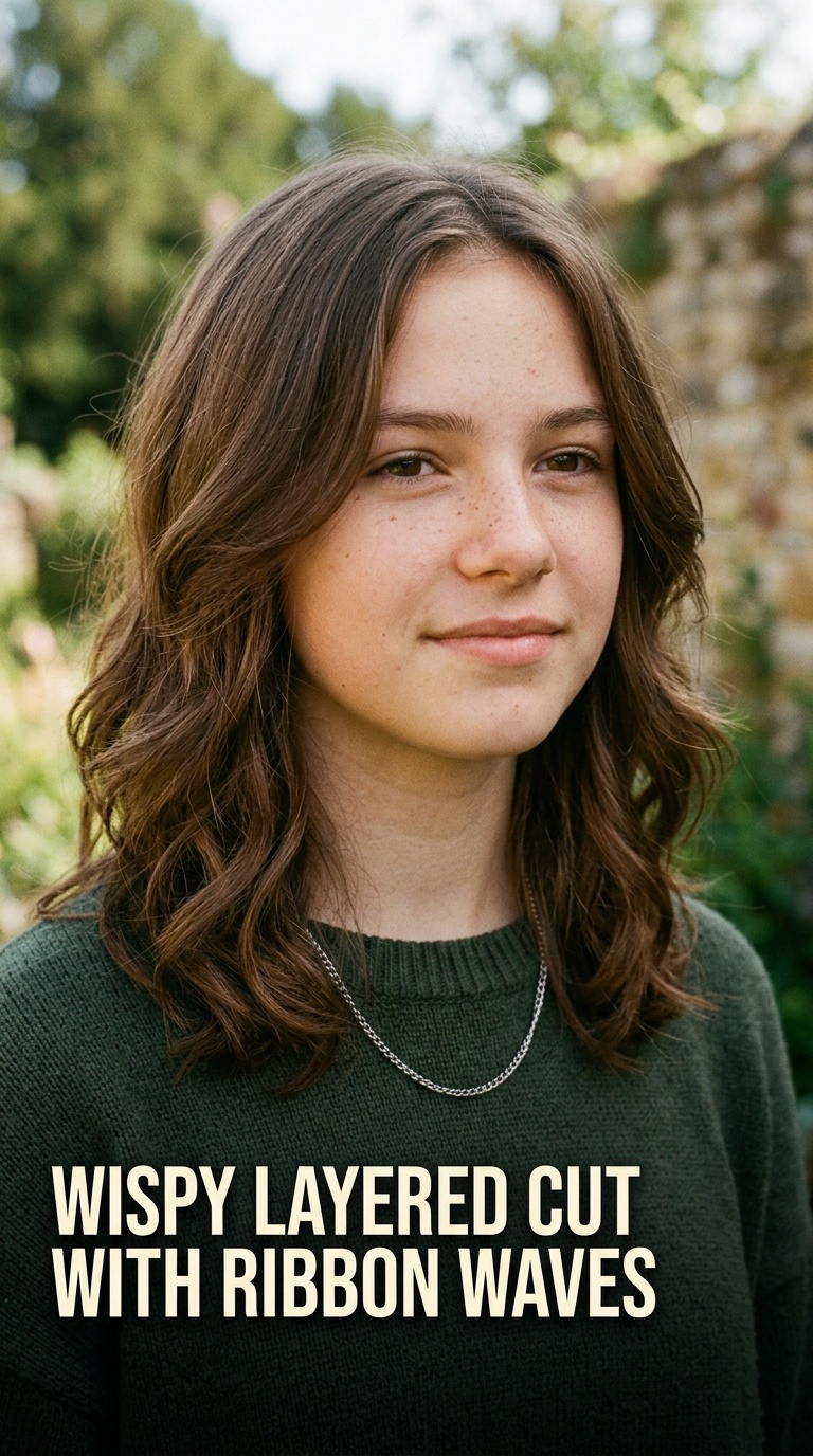 Wispy Layered Cut with Ribbon Waves