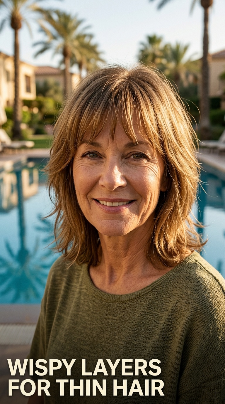 Wispy Layers for Thin Hair