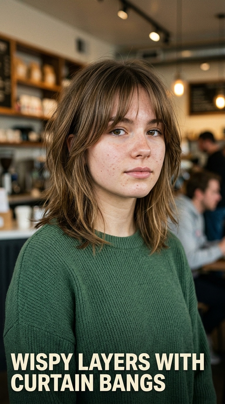 Wispy Layers with Curtain Bangs