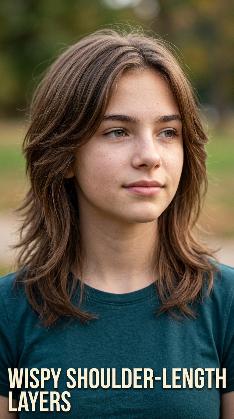 Wispy Shoulder-Length Layers