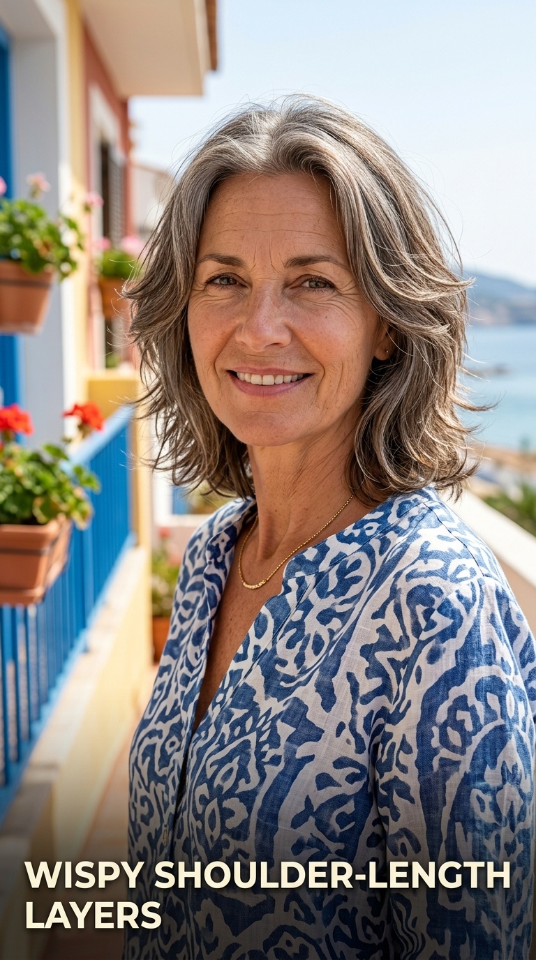 Wispy Shoulder-Length Layers