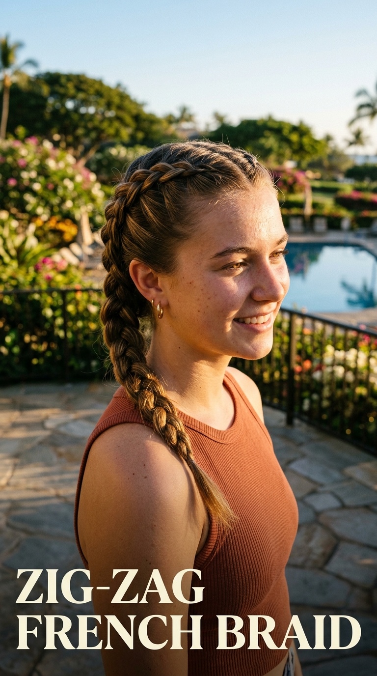 Zig-Zag French Braid
