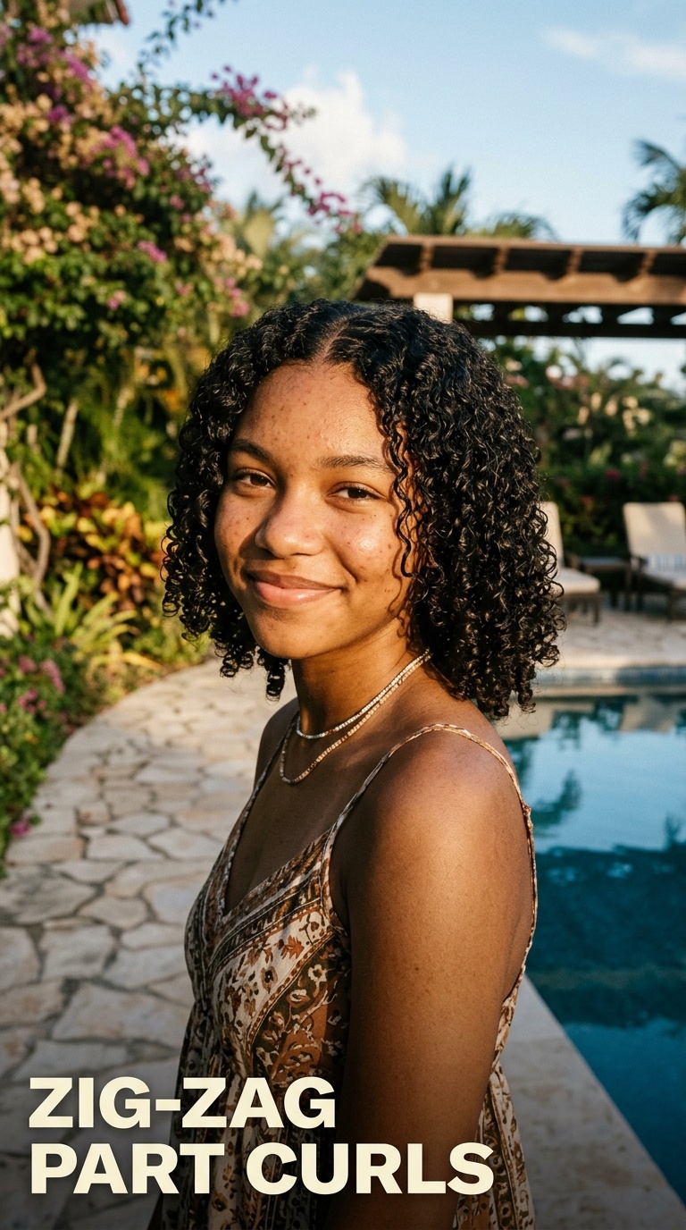 Zig-Zag Part Curls