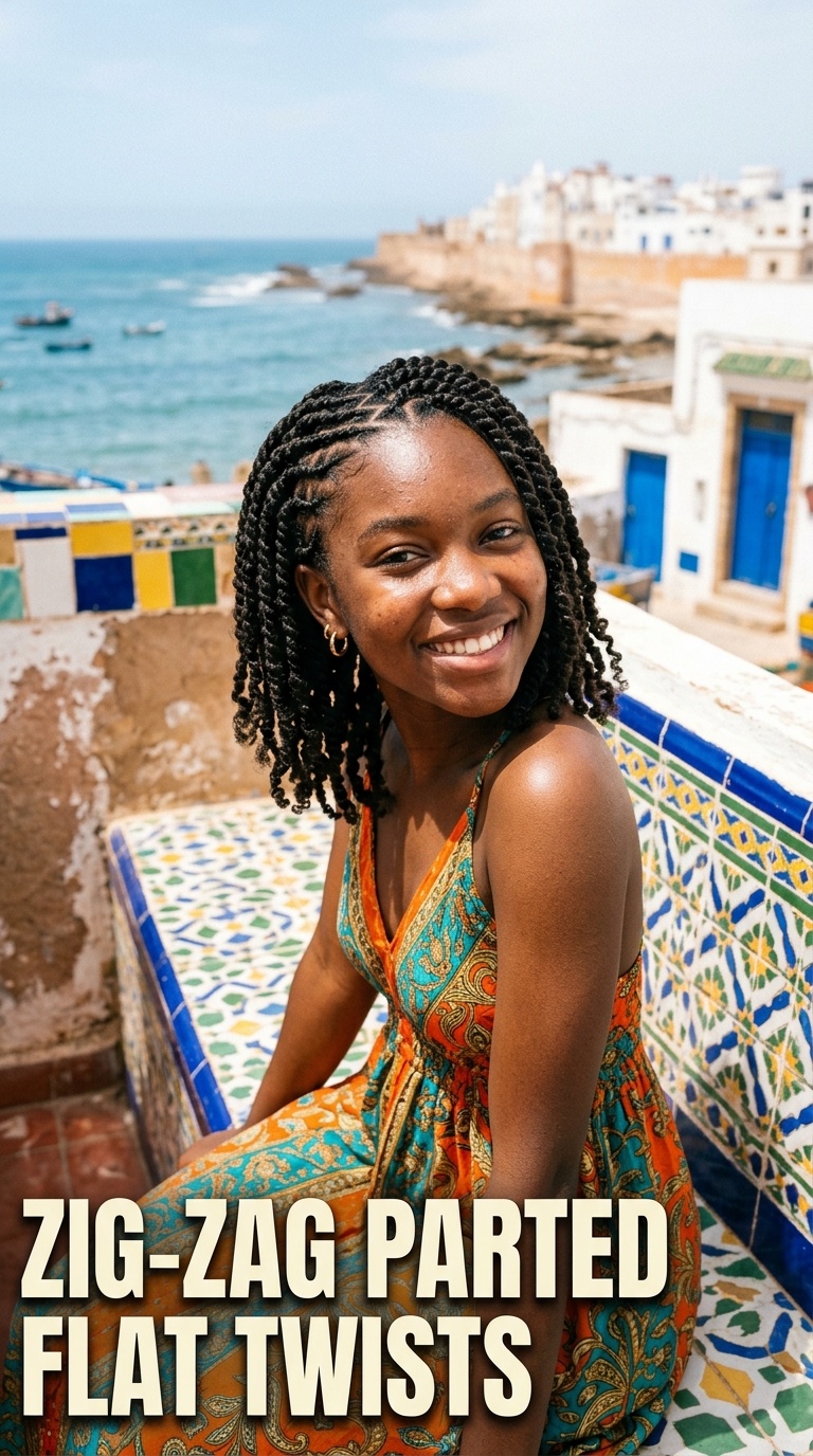 Zig-Zag Parted Flat Twists