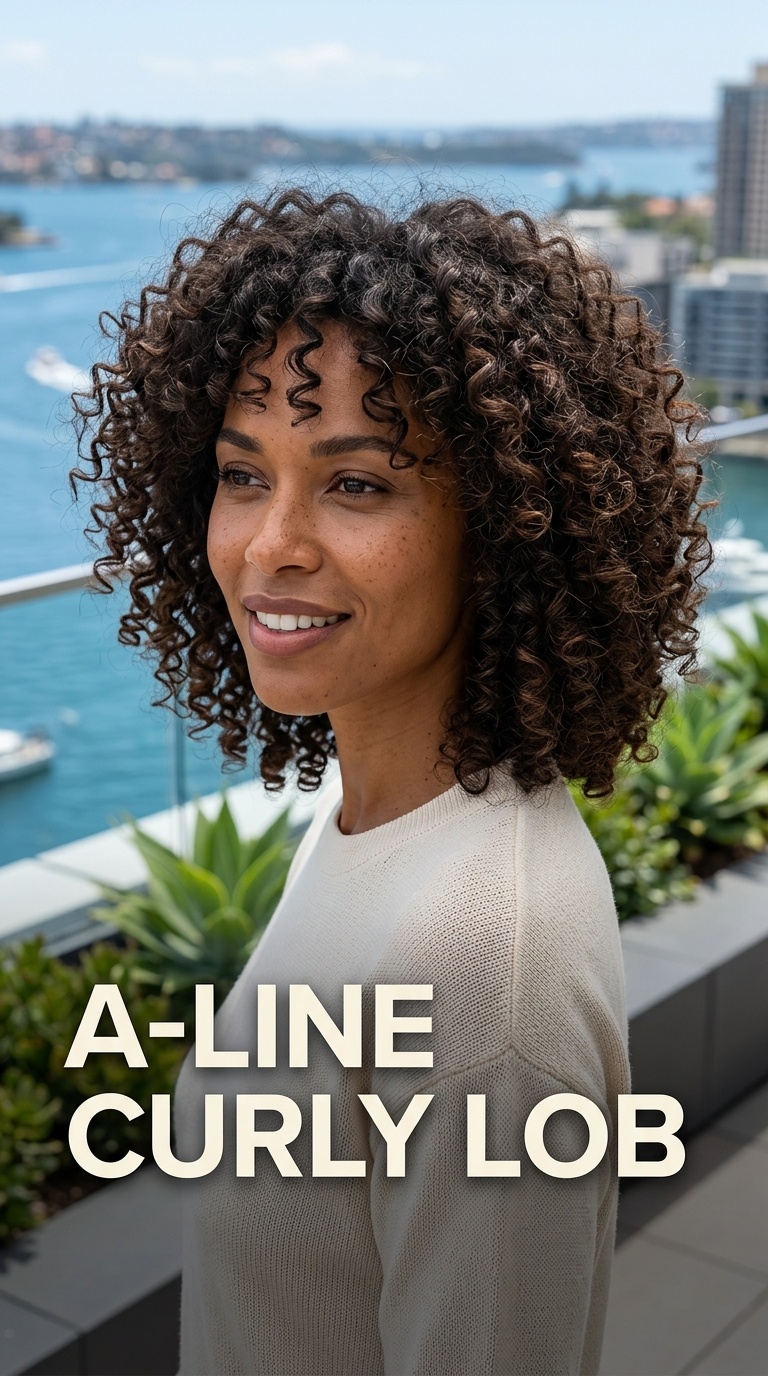 A-Line Curly Lob