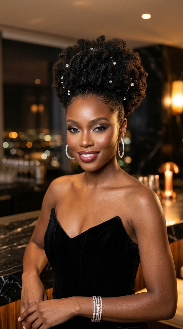 Afro Puff Prom Hairstyles