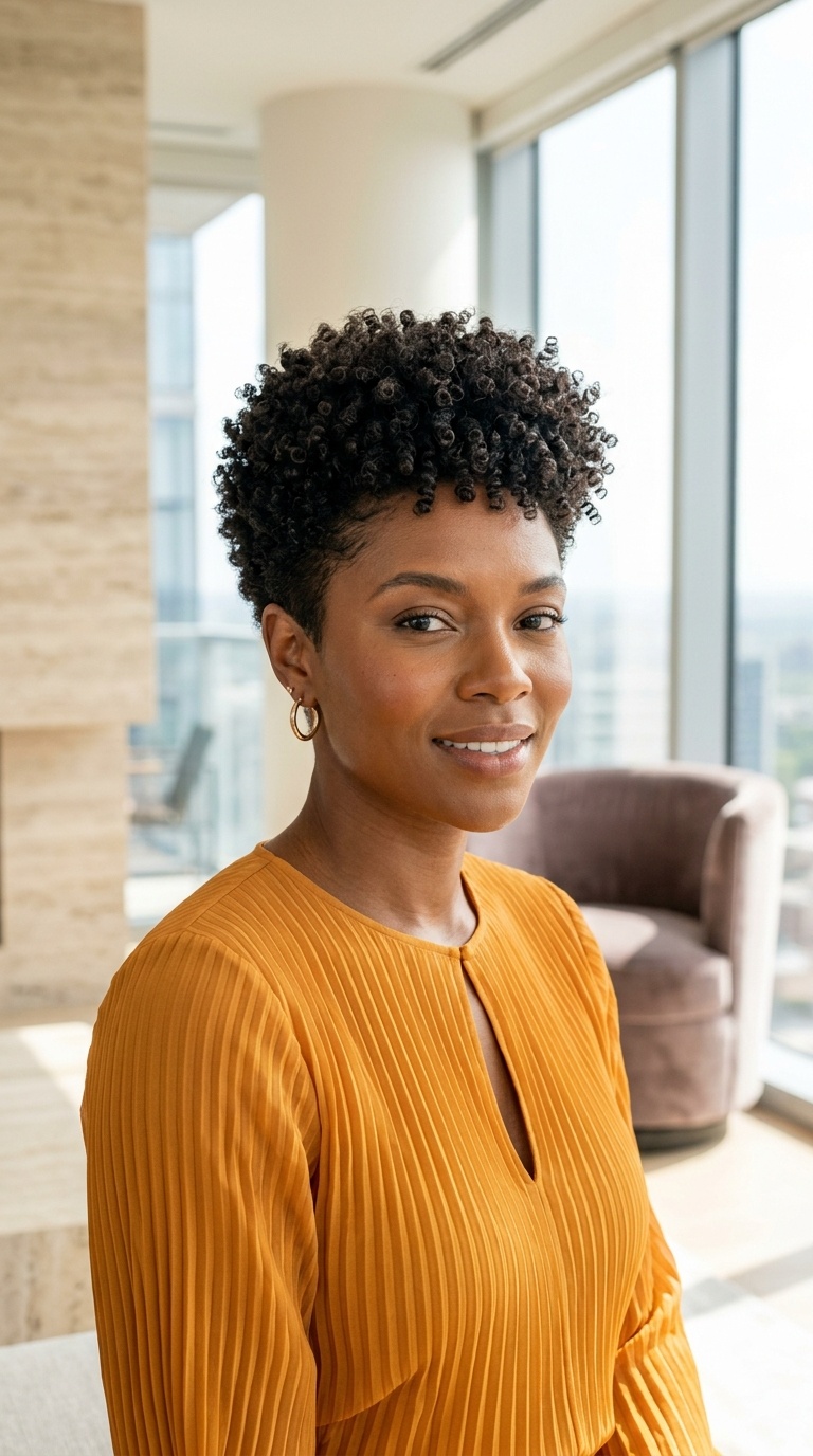 Afro Tapered Cut Natural Hairstyles