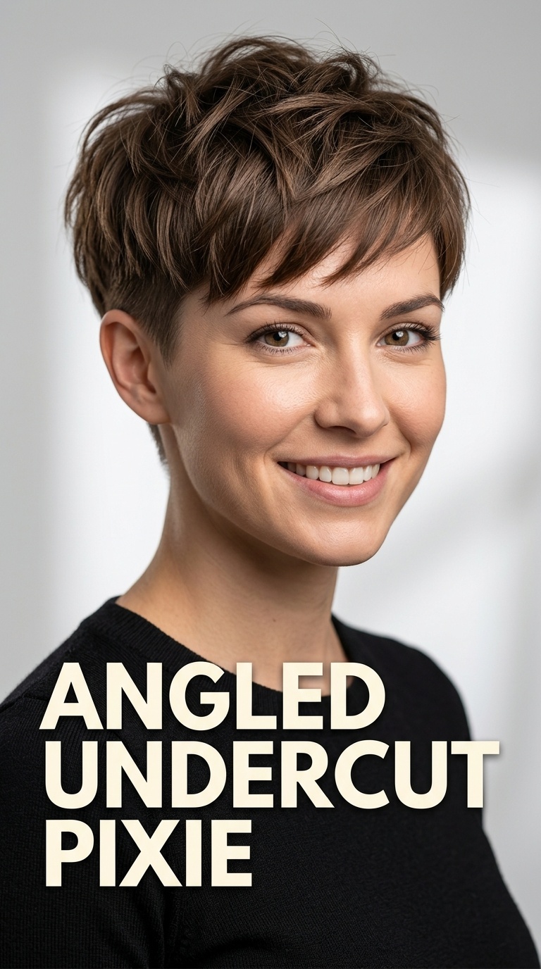 Angled Undercut Pixie