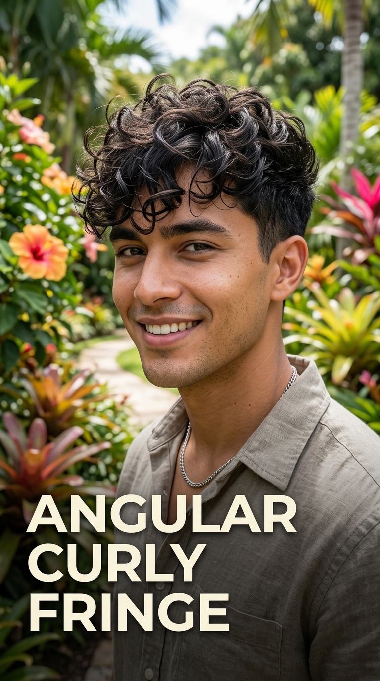 Angular Curly Fringe