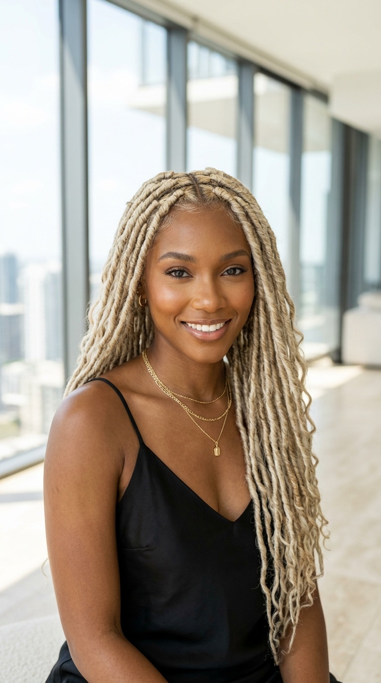 Ash Blonde Locs Black Women