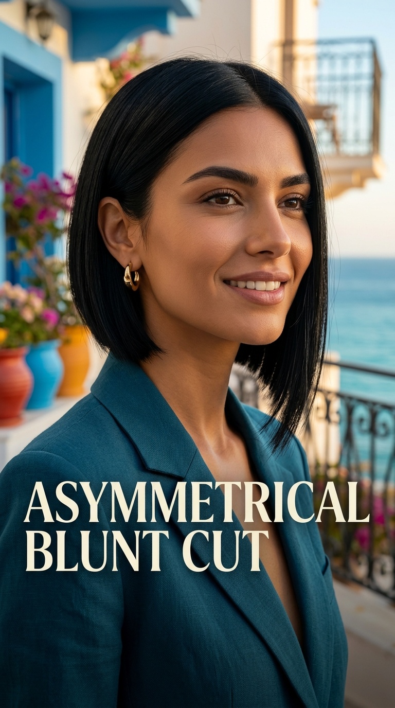 Asymmetrical Blunt Cut