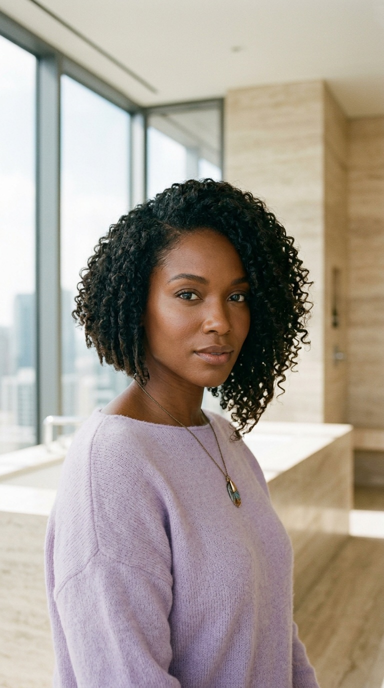 Asymmetrical Bob For Black Women
