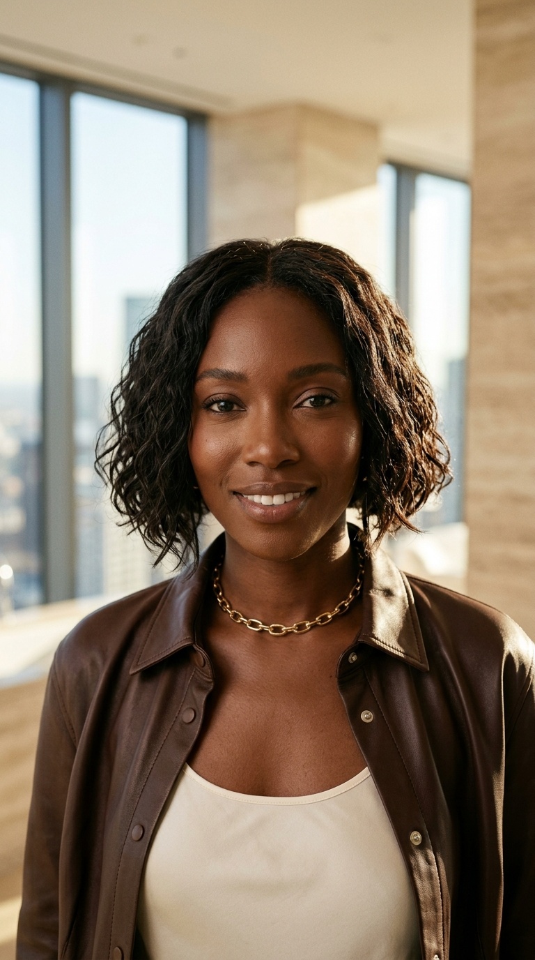 Asymmetrical Bob For Black Women