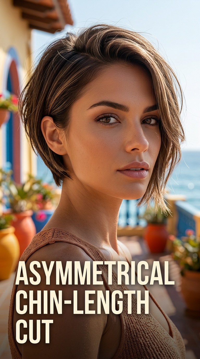 Asymmetrical Chin-Length Cut