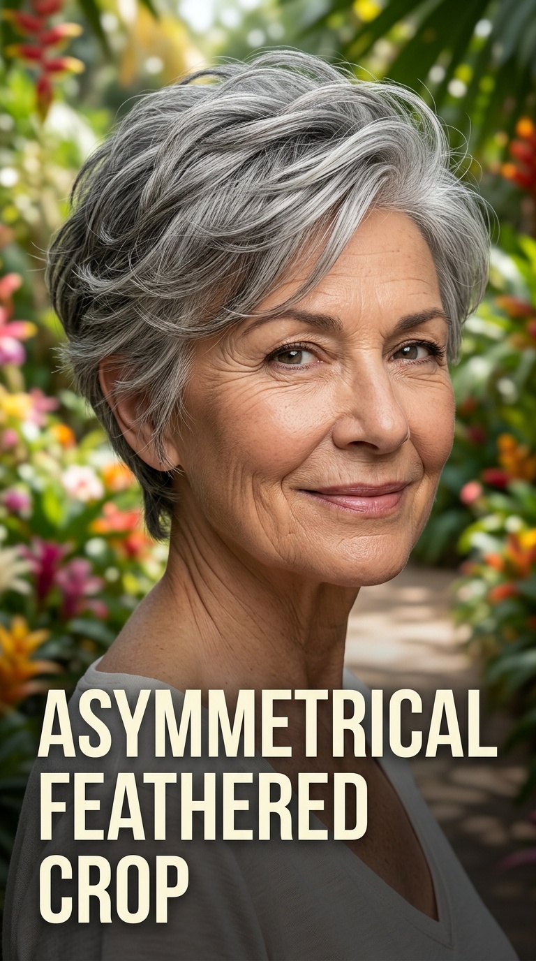Asymmetrical Feathered Crop