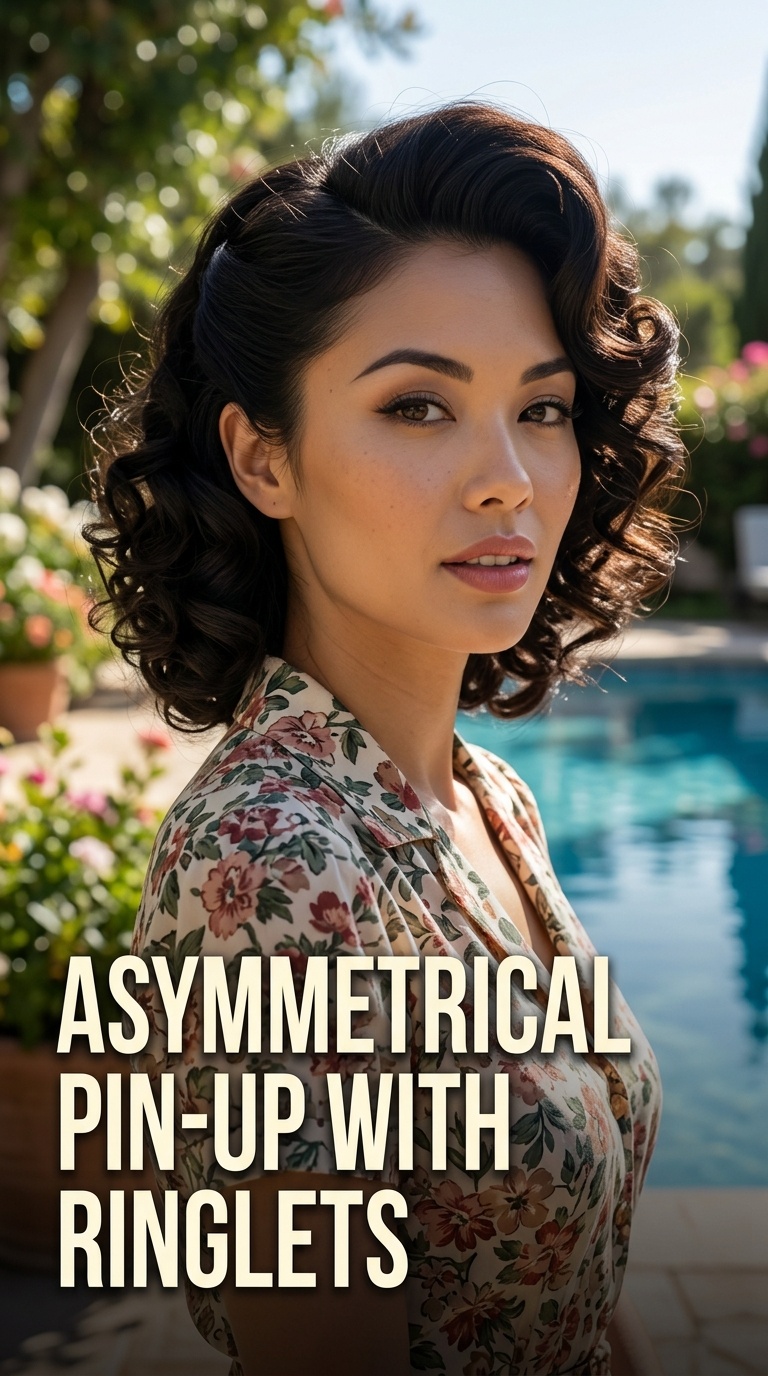 Asymmetrical Pin-Up with Ringlets