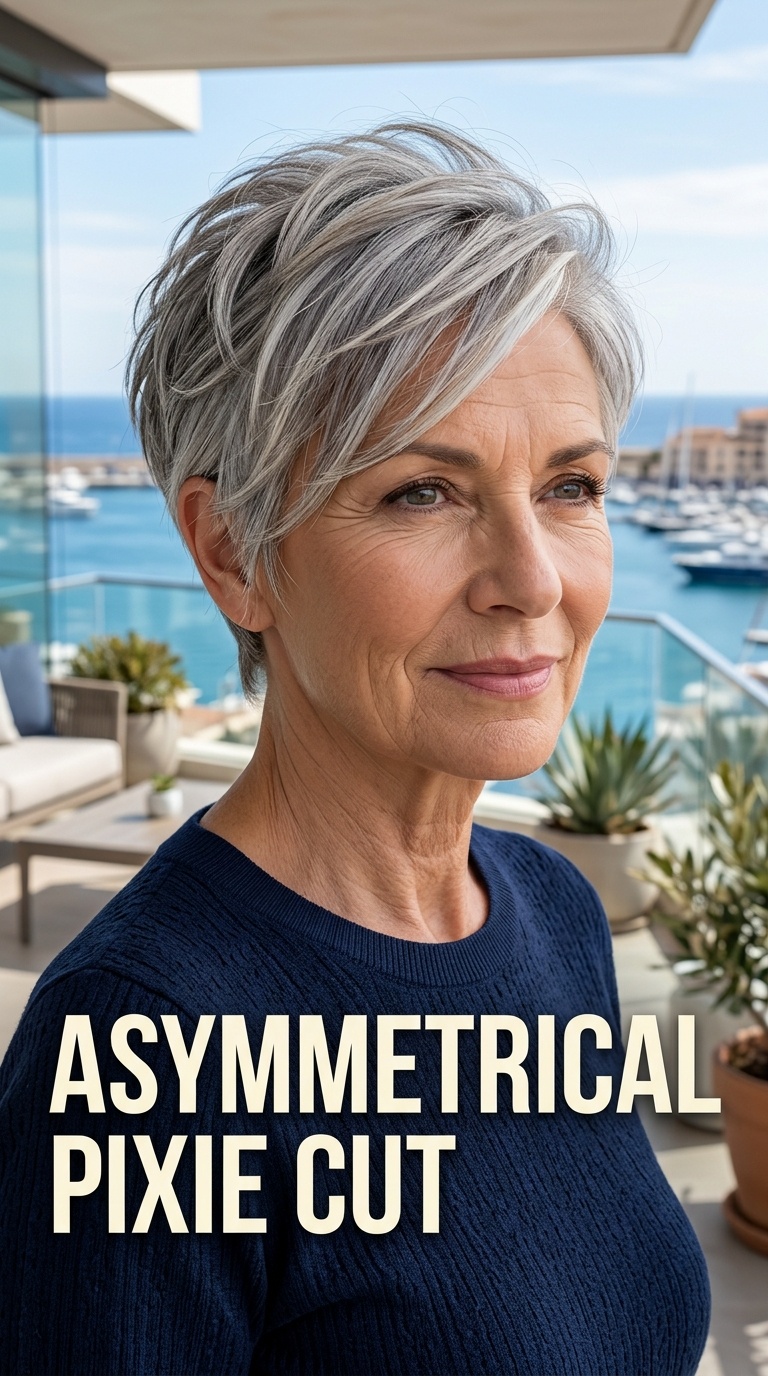 Asymmetrical Pixie Cut
