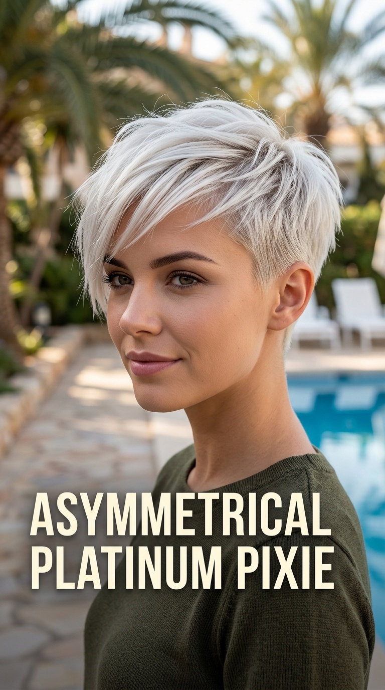 Asymmetrical Platinum Pixie