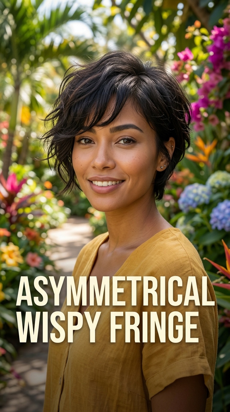 Asymmetrical Wispy Fringe