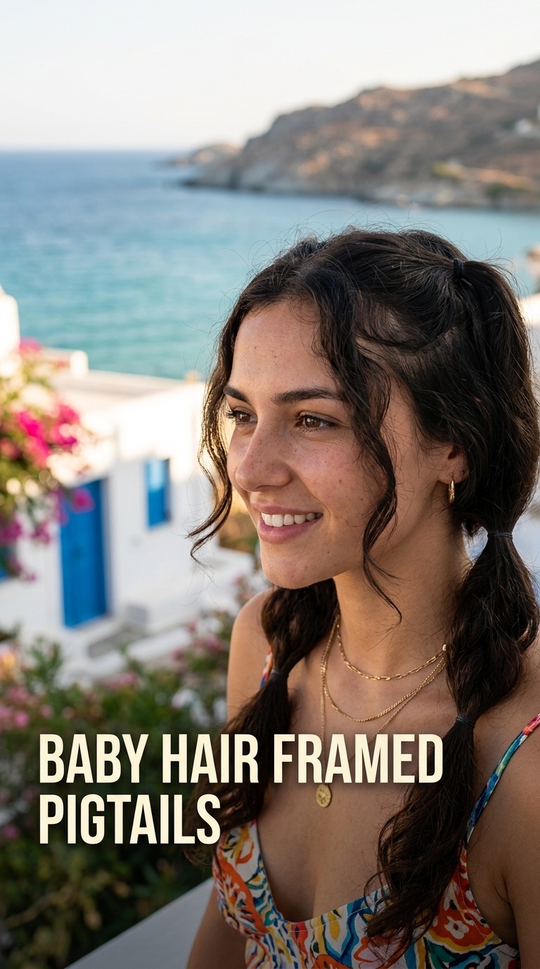 Baby Hair Framed Pigtails