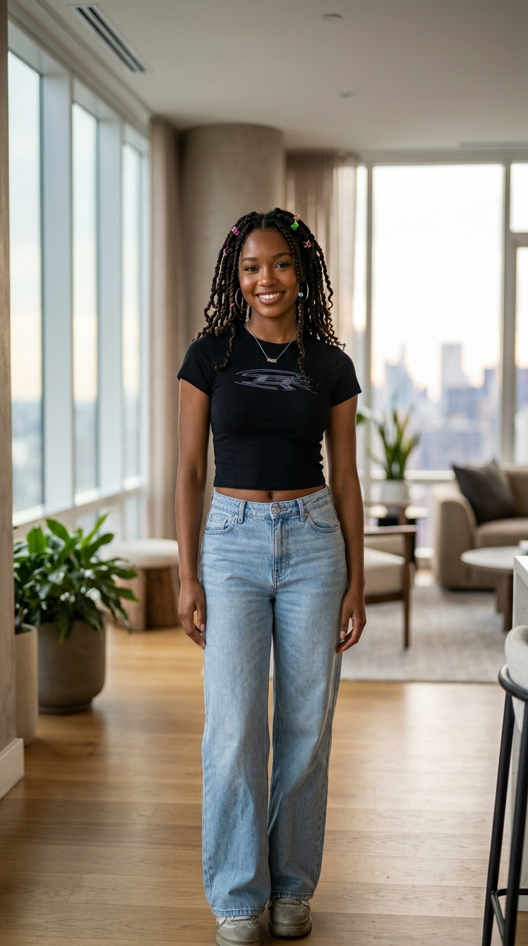 Baby Tee Outfits Black Women